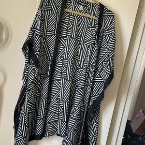 Karl Lagerfeld Monochrome Striped Kimono